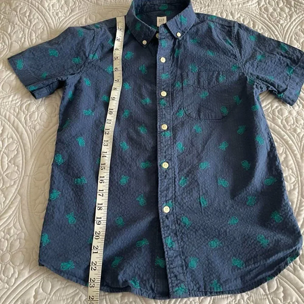 Casual Gap Slim Button-down Short Sleeve Shirts for Boys 10 Y